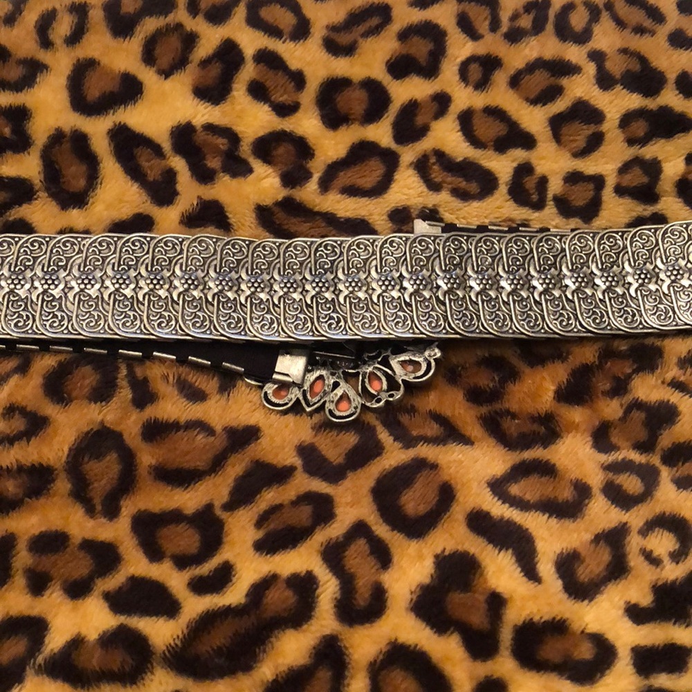 Awesome Silver Belt w/ Bejeweled Buckle - Picture 3 of 7